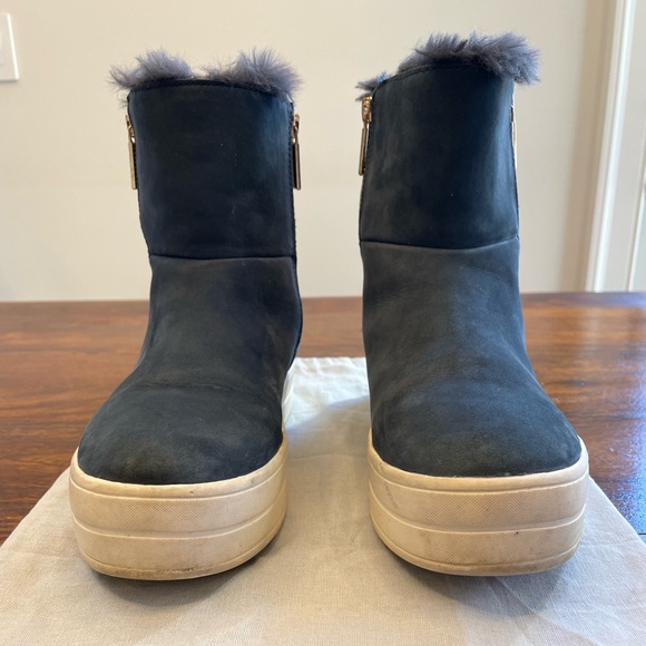 J/Slide Blue-ish grey waterproof suede boot Size 7 - Picture 4 of 7